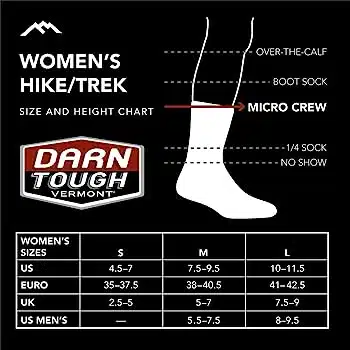 גרבי נשים לטיולים 1994 Women's Decade Stripe Micro Crew Midweight Hiking Sock