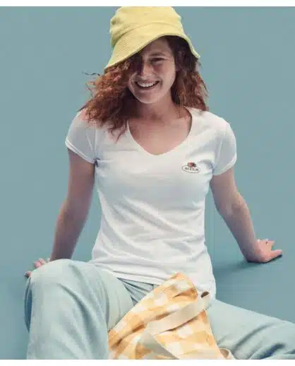 טישירט נשים FRUIT OF THE LOOM VINTAGE V
