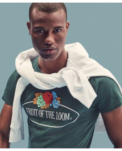 חולצת T גברים FRUIT OF THE LOOM VINTAGE LOGO