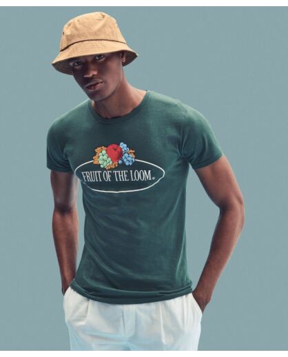 חולצת T גברים FRUIT OF THE LOOM VINTAGE LOGO