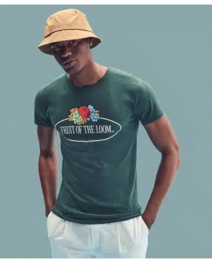 חולצת T גברים FRUIT OF THE LOOM VINTAGE LOGO