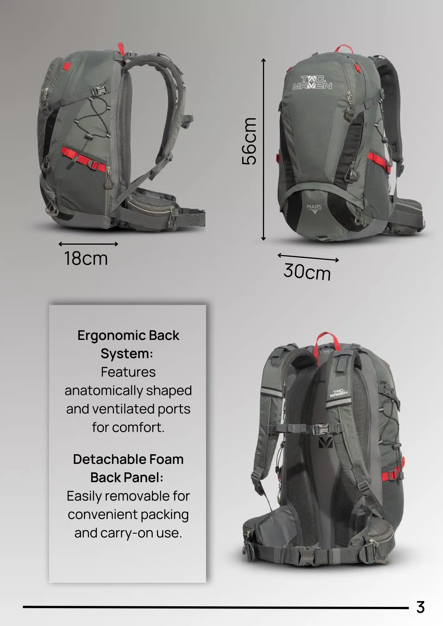 תרמיל טיולים TAC MAVEN MARS 30 L