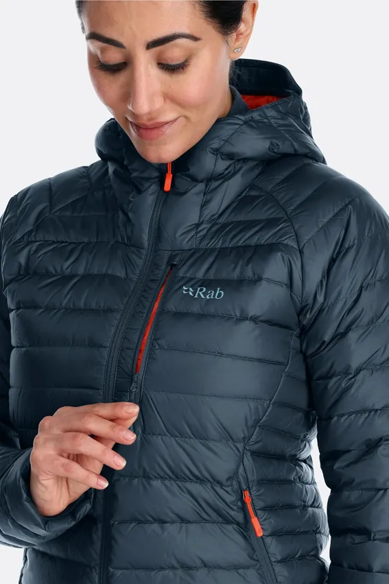 מעיל פוך נשים Microlight Alpine Long Down Jacket RAB