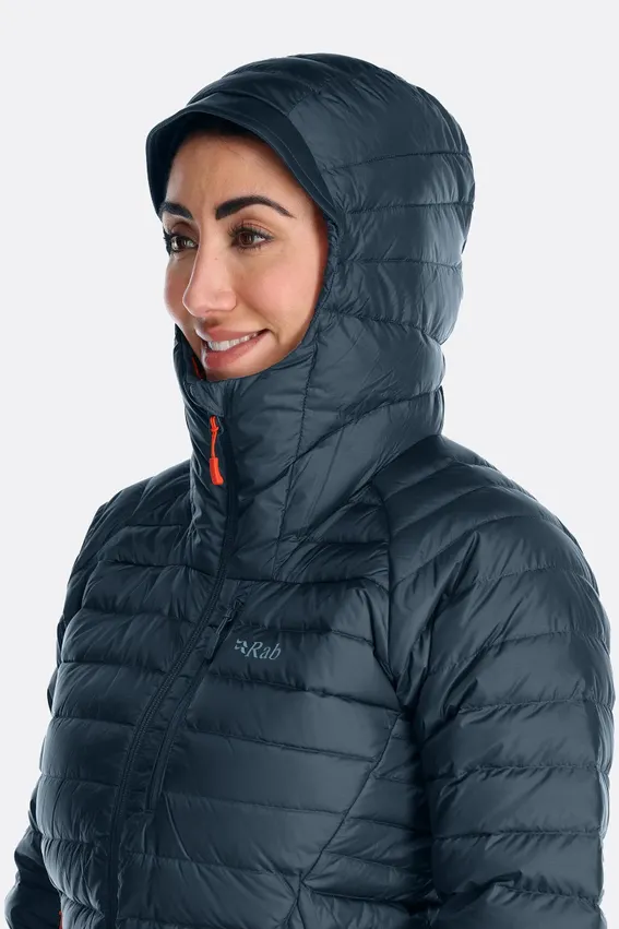 מעיל פוך נשים Microlight Alpine Long Down Jacket RAB