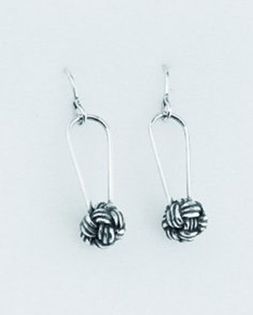 Rope Knots Earrings - sterling silver