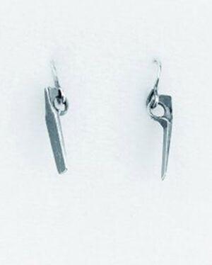 Pitons Earrings - antiqued silver