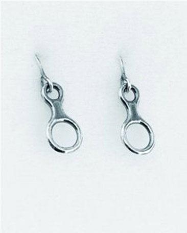 Eights Earrings - antiqued silver