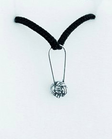 Rope Knot Necklace - antiqued silver