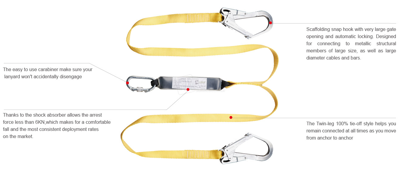 דאבל לניארד עם בולם נפילה ו 2 טבעות עגינה