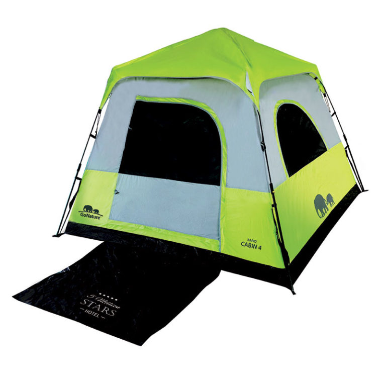 אוהל משפחתי ‏ל-4 אנשים Go Nature Rapid Cabin 4P UPF50