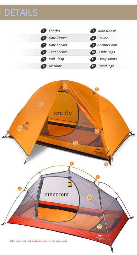 אוהל זוגי Naturehike spider 1