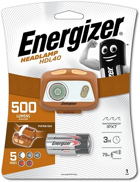פנס ראש 500 לומן 5 מצבים Energizer