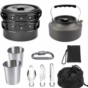סט לקמפינג - קומקום וכלי בישול