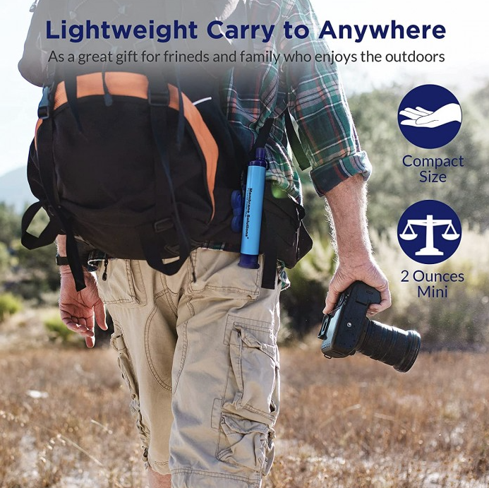 קשית עם פילטר לשתייה ישר ממקור מים - Membrane Solutions