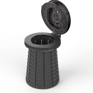 כסא / מושב אסלה / פח טלסקופי עגול