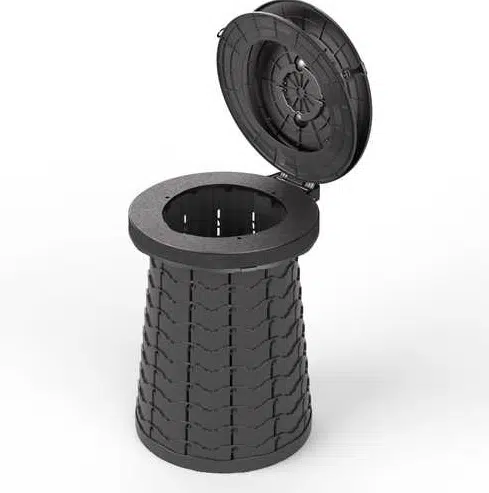 כסא / מושב אסלה / פח טלסקופי עגול